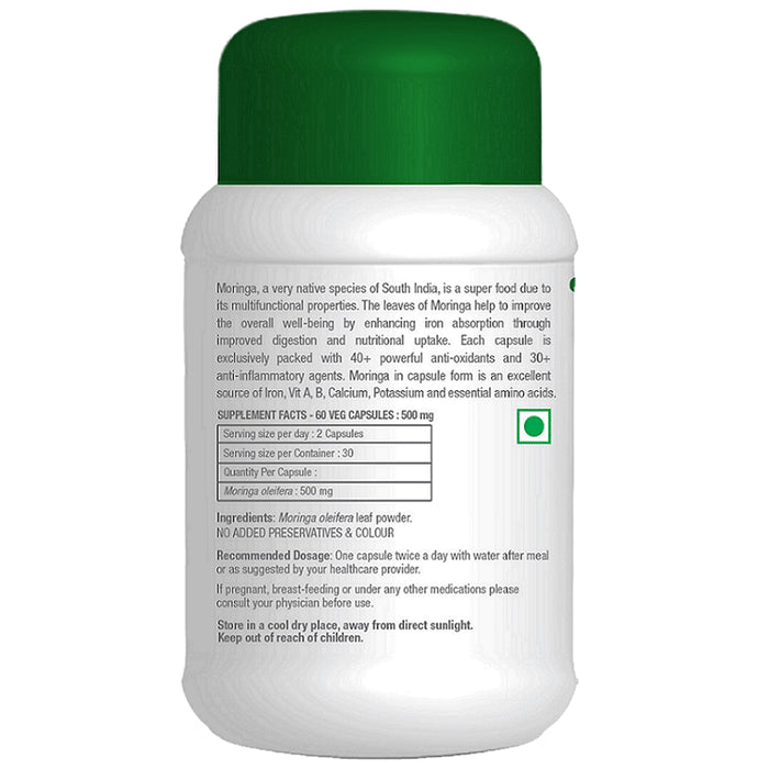 Aavaaram Moringa Enerj+ 500mg Veg Capsule