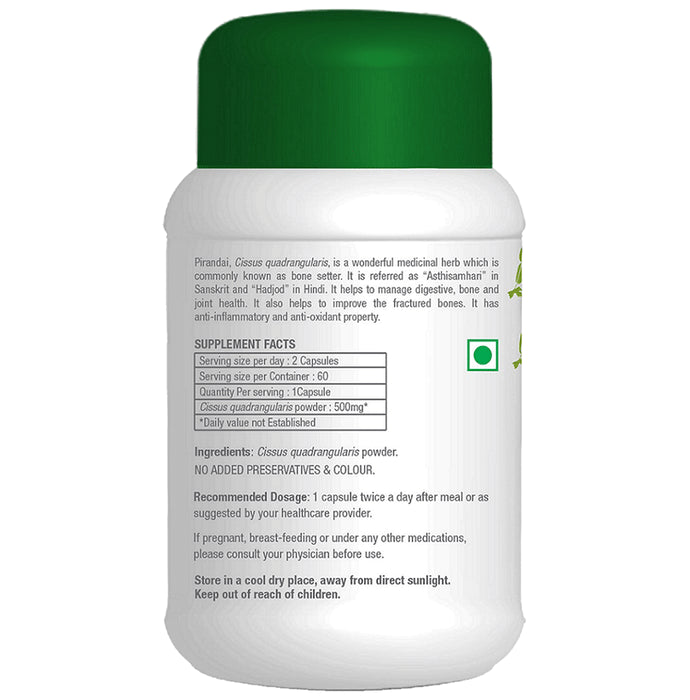 Aavaaram Pirandai Enerj+ 500mg Veg Capsule