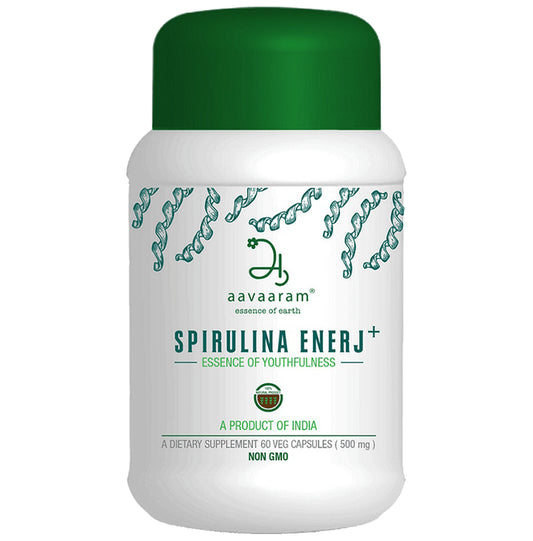Aavaaram Spirulina Enerj+ 500mg Veg Capsule - Classic Derma