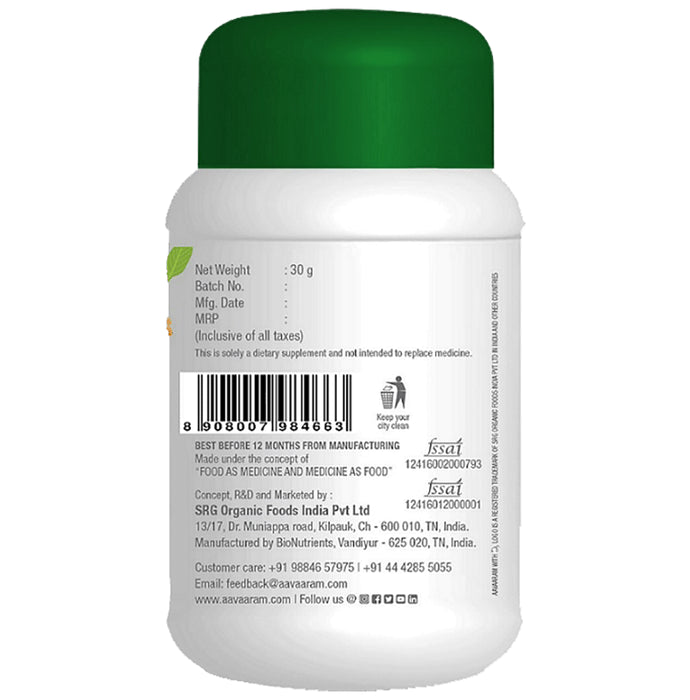 Aavaaram Turmeric Enerj+ 500mg Veg Capsule