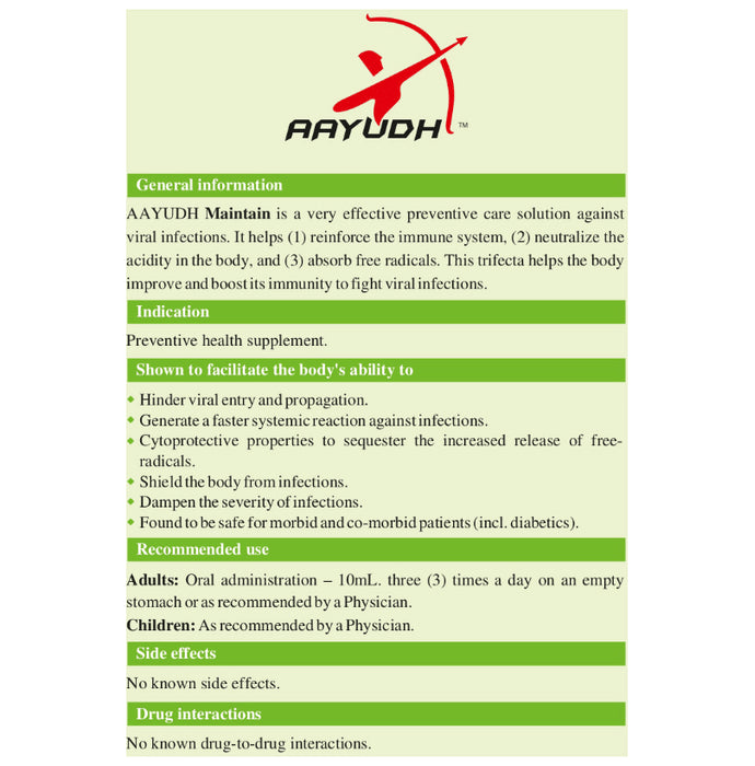 Aayudh Maintain + Syrup (200ml Each) Bottle