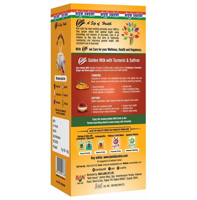 Ban Labs Care Herbal Care Golden Milk Turmeric Latte Mix (18gm Each)