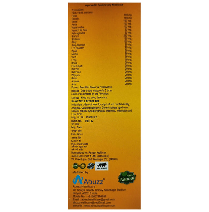 Abuzz's Syrup Abuvit Mix Fruit Sugar Free