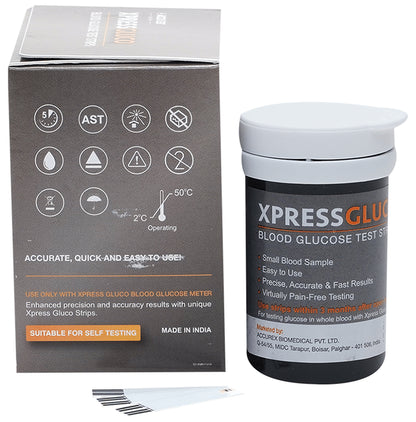 Accurex Xpress Gluco Blood Test Strip