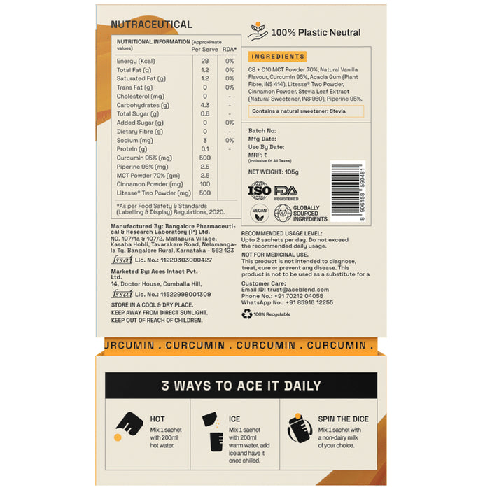 Ace Blend Curcumin Wonder Latte Sachet