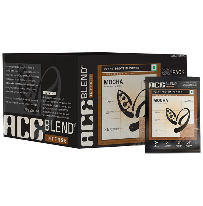 Ace Blend Intense 30g Vegan Plant Protein Powder with BCAA Mocha