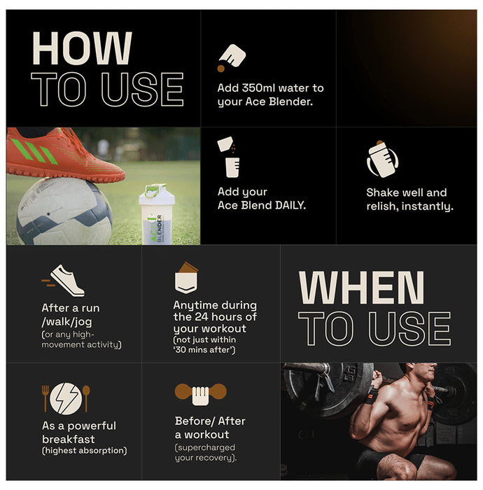 Ace Blend Intense 30g Vegan Plant Protein Powder with BCAA Mocha