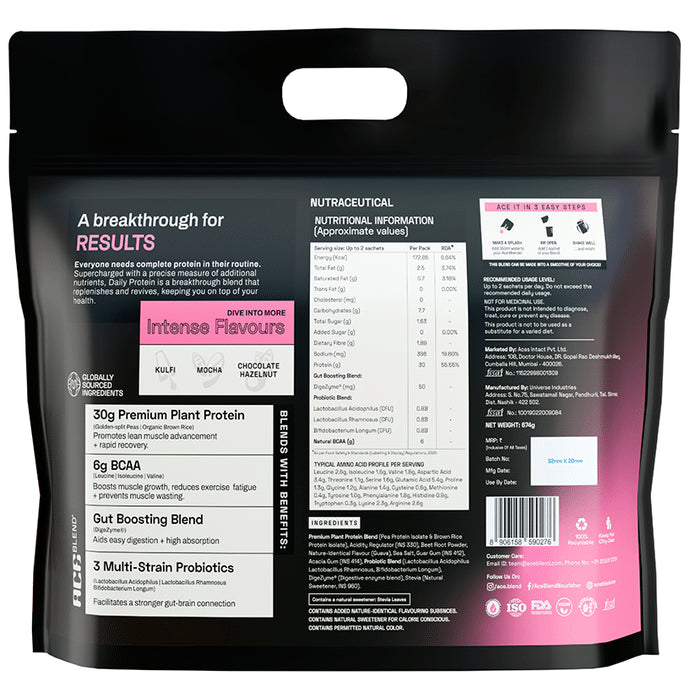 Ace Blend Plant Based Intense Protein Pink Guava