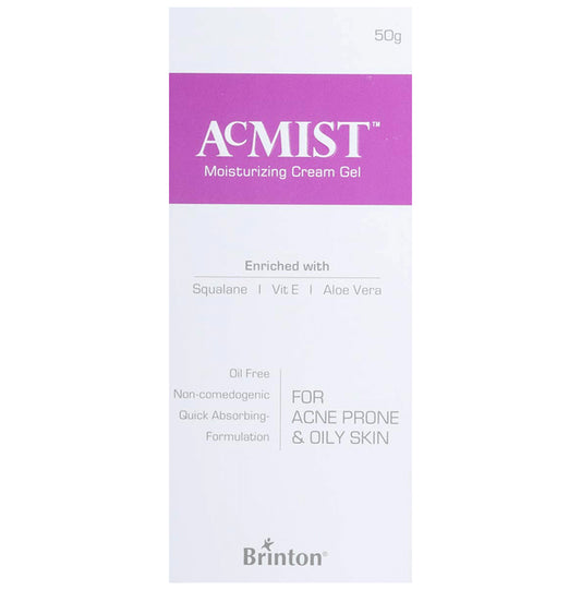 Acmist Moisturising Gel with Squalane, Vitamin E & Aloe Vera | Non-Comedogenic | Derma Care | For Acne Prone & Oily Skin - Classic Derma
