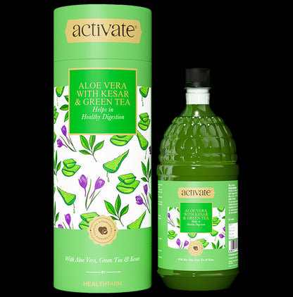 Activate Aloevera Juice with Kesar & Green Tea - Classic Derma