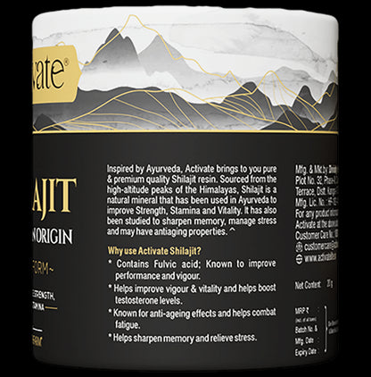 Activate Shilajit Resin