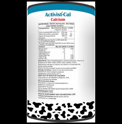 Activist Cal Calcium Tablet