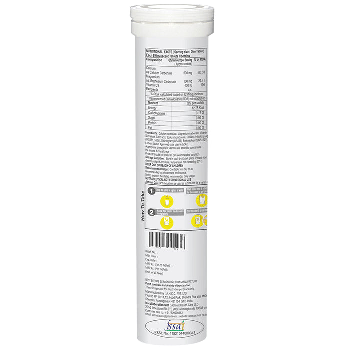 Activist CAL VIT Effervescent Tablet