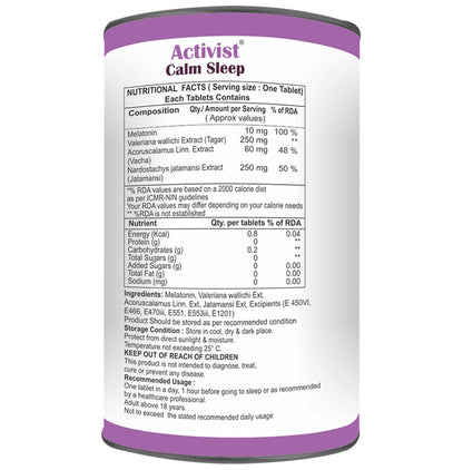 Activist Calm Sleep Tablet