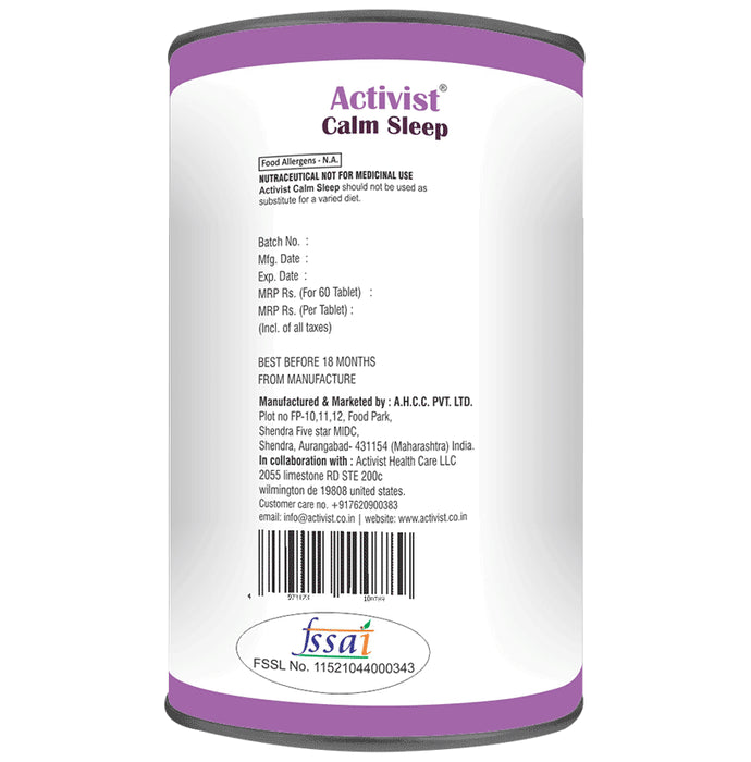 Activist Calm Sleep Tablet