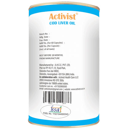 Activist Cod Liver Oil Liquid Capsule