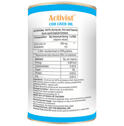 Activist Cod Liver Oil Liquid Capsule