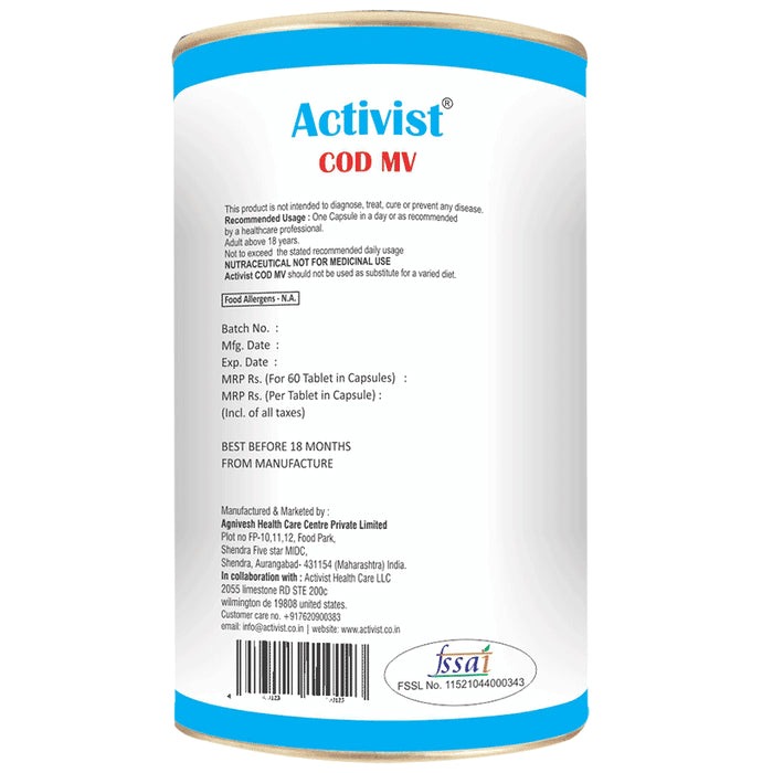 Activist Cod Mv Tablet in Capsule