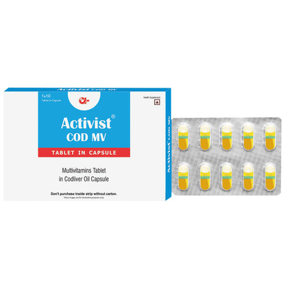 Activist Cod Mv Tablet in Capsule (10 Each) - Classic Derma