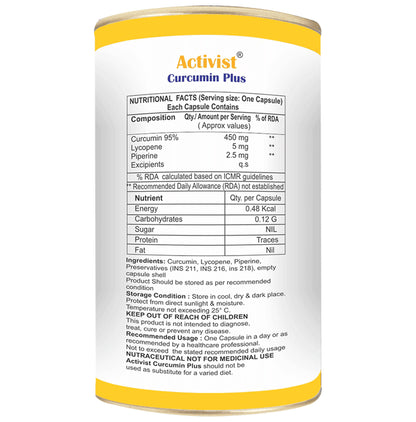 Activist Curcumin Plus Capsule