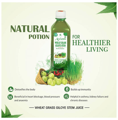Axiom Wheat Grass Giloye Stem Juice No Added Sugar