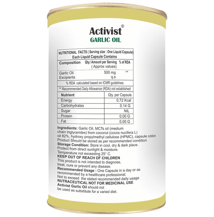 Activist Garlic Oil Liquid Capsule