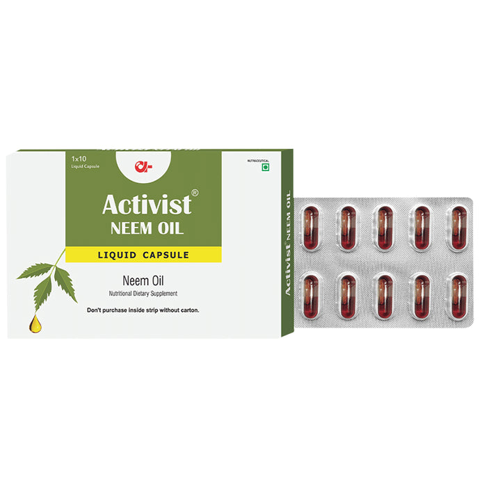 Activist Neem Oil Liquid Capsule (10 Each) - Classic Derma