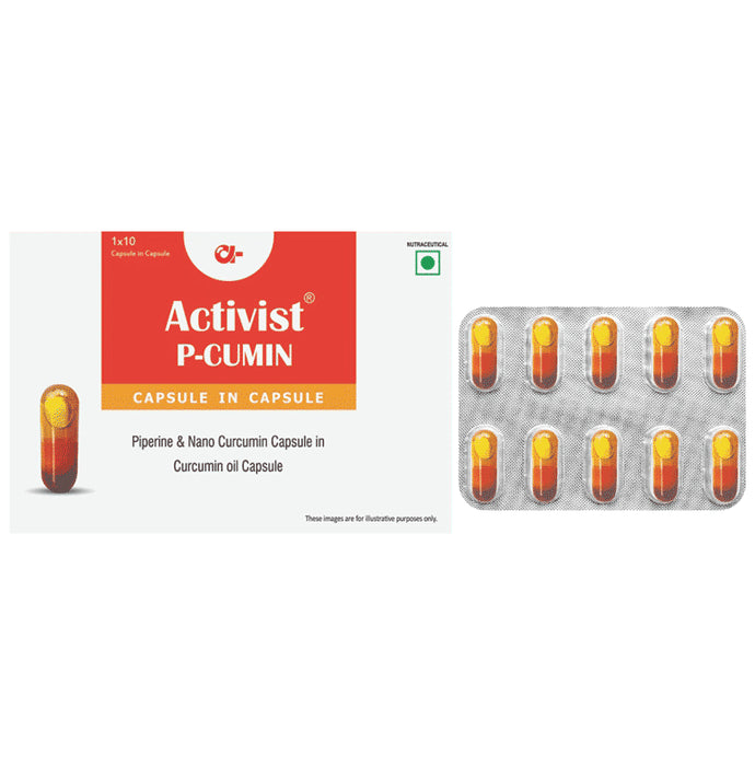 Activist P-Cumin Piperine Capsule in Curcumin Oil Capsule (10 Each) - Classic Derma