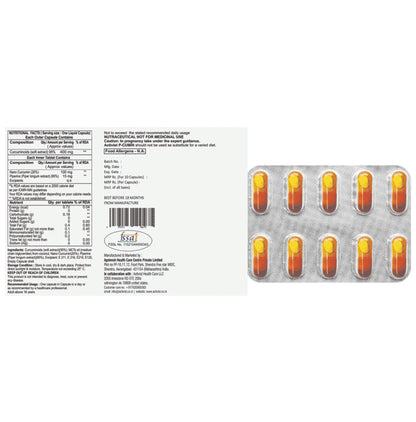 Activist P-Cumin Piperine Capsule in Curcumin Oil Capsule (10 Each)