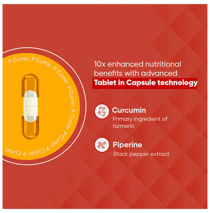 Activist P-Cumin Piperine Capsule in Curcumin Oil Capsule (10 Each)