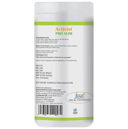 Activist Pro Slim Protein Powder Mango Sugar Free