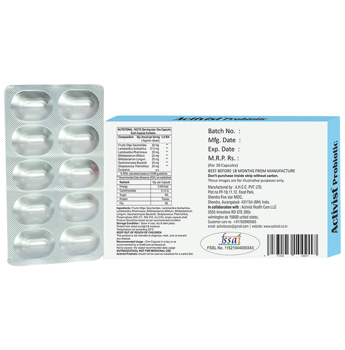 Activist Probiotic Capsule (10 Each)