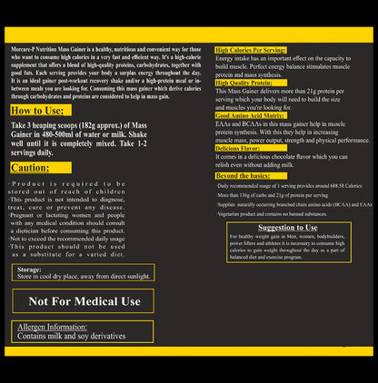 Acuraglobe Morcare-P Mor Mass Gainer Powder Chocolate