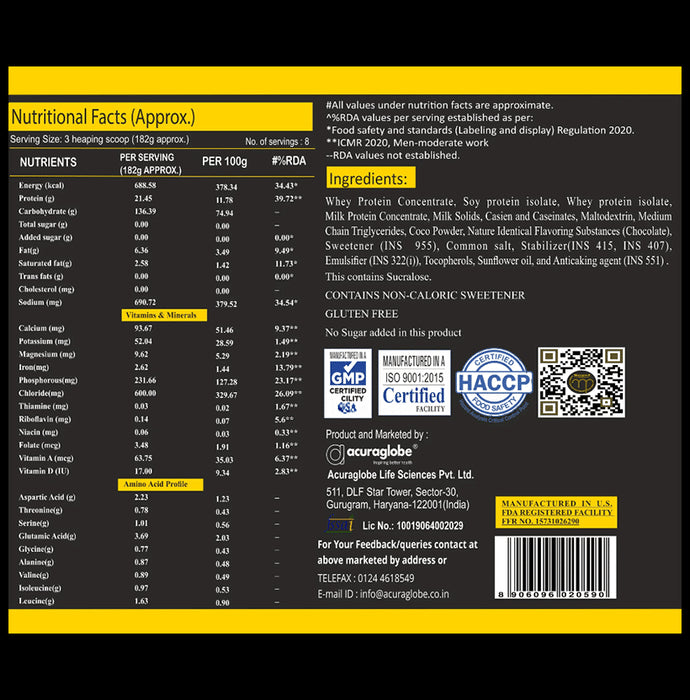 Acuraglobe Morcare-P Mor Mass Gainer Powder Rabri Mawa