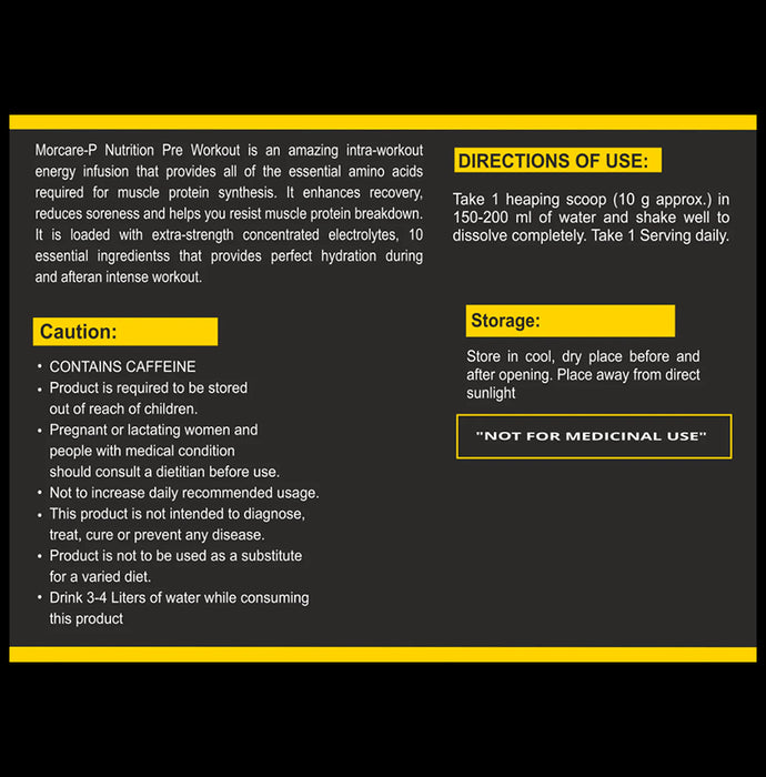 Acuraglobe Morcare-P Pre Workout Powder Orange