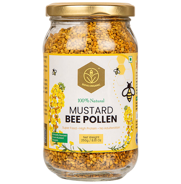 Shiva Organic 100% Natural Bee Pollen Granules Mustard - Classic Derma