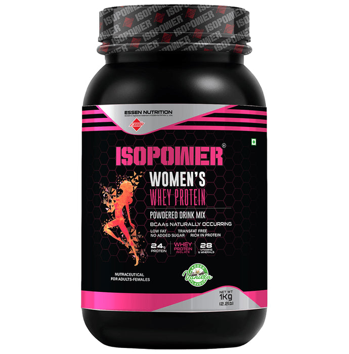 Essen Isopower Women's Whey Protein Powder Vanilla - Classic Derma