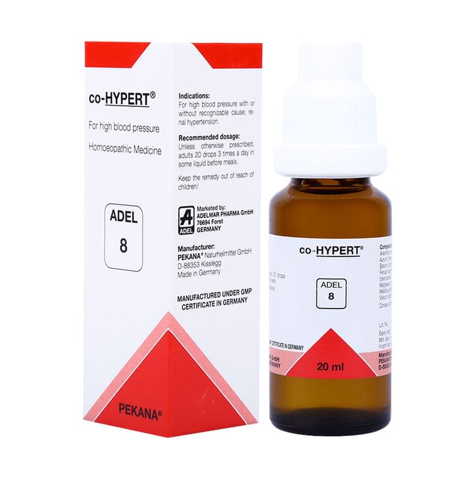 ADEL Anti Hypertensive Combo Pack of 8 CO-Hypert Drop & Rauwolfia Mother Tincture (20ml Each)