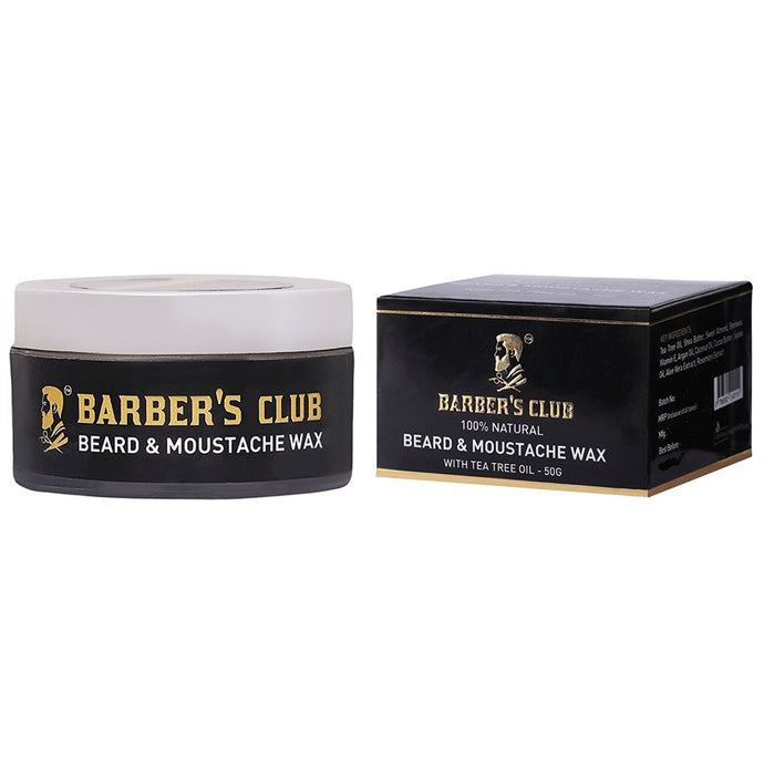 Barber's Club Beard & Moustache Wax with Tea Tree Oil - Classic Derma