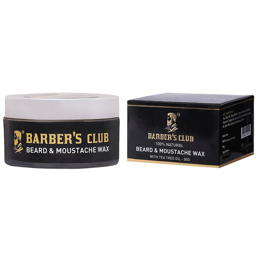 Barber's Club Beard & Moustache Wax with Tea Tree Oil - Classic Derma