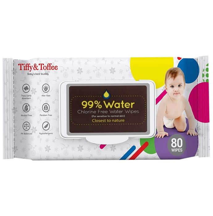 Tiffy & Toffee 99% Water Chlorine Free Water Wipes (80 Each) Buy 2 Get 2 Free - Classic Derma