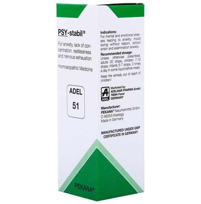 ADEL Mind Care Combo Pack of ADEL 51 Psy-Stabil Drop 20ml & Ignatia Amara Dilution 200 CH 10ml