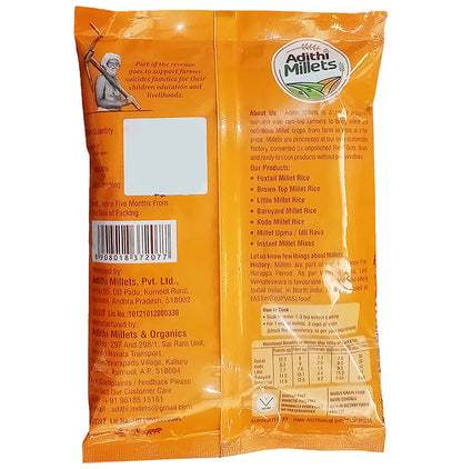 Adithi Millets Combo Pack of BrownTop Millet Rice , Barnyard Millet Rice , Foxtail Millet Rice , Little Millet Rice & Kodo Millets Rice (1kg Each)