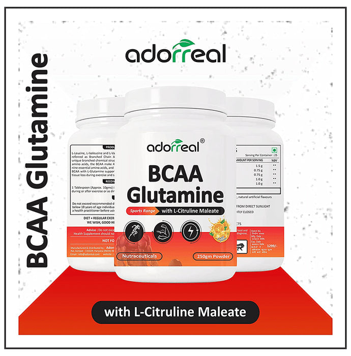 Adorreal BCCA Glutamine Powder Orange