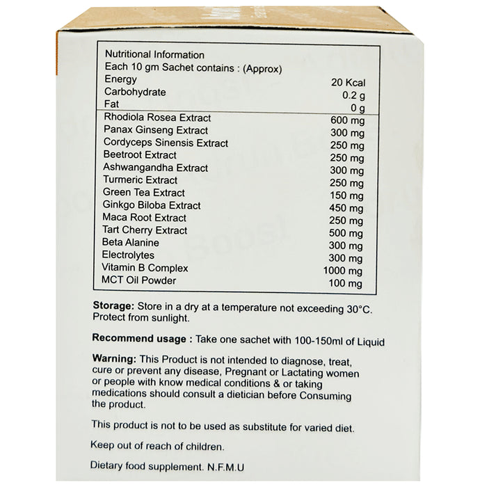 Adrun Boost Daily Essential Running Powder Sachet (10gm Each) Orange