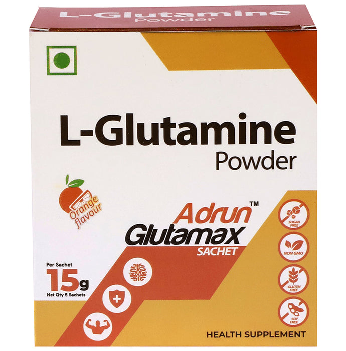Adrun Glutamax L-Glutamine Powder Sachet (15gm Each) Orange - Classic Derma