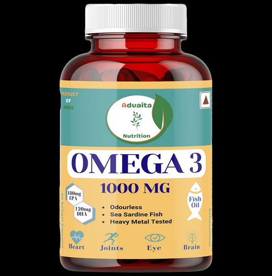 Advaita Nutrition Omega 3 1000mg Softgel Soft Gelatin Capsule - Classic Derma