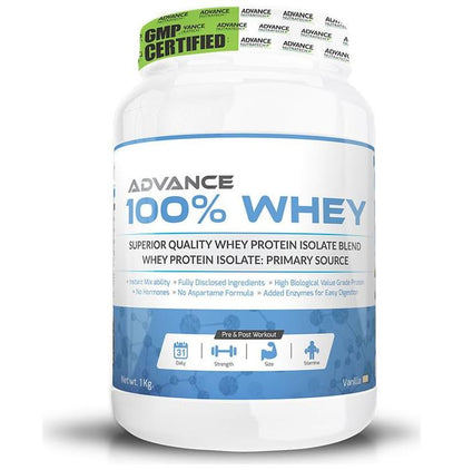 Advance Nutratech 100% Whey Protein Powder Vanilla - Classic Derma