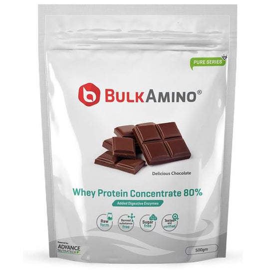 Advance Nutratech Bulk Amino Whey Protein Concentrate 80% Powder Delicious Chocolate - Classic Derma