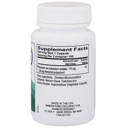 Advanced Research Potassium Orotate 175mg Veggie Capsule